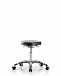 Class 10 Polyurethane Clean Room Stool - Desk Height with Casters