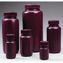 Thermo Scientific Nalgene 1000 mL (32 oz) Wide-Mouth Opaque Amber HDPE Packaging Bottle with 63-415 Closure