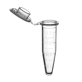 1.5 mL Sterile Microtubes with Attached Cap in a Self-Standing Bag with Caplock Clips, Orange