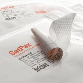 Berkshire 9 x 11 in. SatPax 550 Pre-saturated 70 Percent IPA Non-woven Polypropylene Cleanroom Wipes, 50 sheets/pack, 24 packs/case