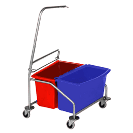 Berkshire Cleanroom Mop Cart with two 20 L Buckets