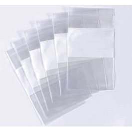 4 x 8 in. Resealable Plastic Bags with White Write-on Block, 2 mil.