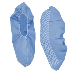 ValuMax Traditional Tire-Tread Printed Bottom Non-Skid Shoe Covers, 6 in. high, Blue, Size: Regular