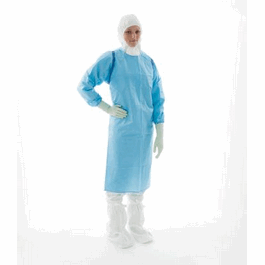 STERILE CHEMO PROTECTIVE APRON with SLEEVES, CLEANTOUGH FABRIC, GAMMA IRRADIATED, Medium