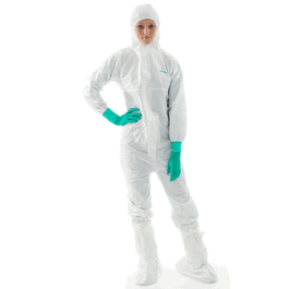 BioClean-D Sterile Coveralls with Hood and Thumb Loops White, 2XL