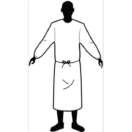 Epic Microporous Premium Coated Barrier / Cleanroom Gowns, Elastic Wrists and Thumb Loops, White, 2XL