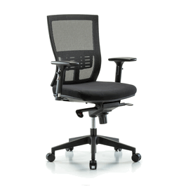Modern Oxford Mesh Back Chair with Knee-Bend Control, 3D Adjustable Arms, and Casters