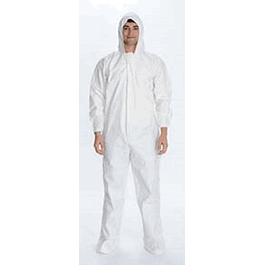 ValuMax Non-Sterile Liquid-Guard Microporous Coveralls, Elastic Cuffs Attached Hood and Booties, Highly Anti- Static Treated, White, 2XL
