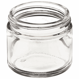 2 oz, 60 mL Short Wide Mouth Clear Jar, 53-400 mm Thread
