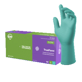 SW(R) TrueForm(R) TF-12LG Extended-Cuff Light Green 5.9mil Nitrile Exam Gloves - Large