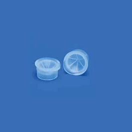12 mm Clear Polyethylene Snap Plug with Pre-Scored Starburst