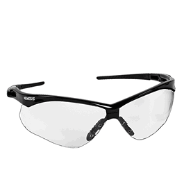 V30 Nemesis CSA Safety Glasses, Clear Anti-Fog Lenses with Black Frame