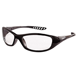 V40 Hellraiser Safety Glasses, Clear Anti-Fog Lenses with Black Frame