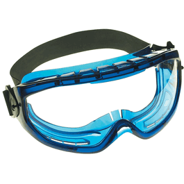 KleenGuard V80 Monogoggle XTR OTG Safety Goggles, Clear Anti-Fog Lens with Blue Frame