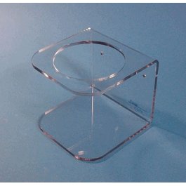 Single large bottle holder up to 4.5 diameter, 1/4 in. clear PETG, 6W x 5.5H x 6D