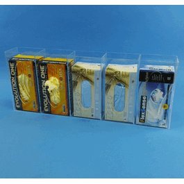 Exam Glove Box Holder, Vertical, Holds 5 Box, 1/8 in. clear acrylic, 25W x 11H x 4D