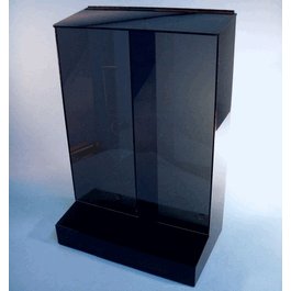 2 Compartment Dispenser with Front Access Tray, Extra Large, 1/4 in. clear PETG, 20W x 30H x 12D