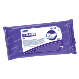 KIMTECH W4 PreSat Sterile Wipes, 11 x 9 in., 40 wipes/pouch; 10 pouches/case
