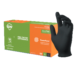 SW(R) PowerForm(R) PF-95BK Black 5.6mil Sustainable Nitrile Exam Gloves - 2X-Large