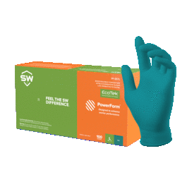 SW(R) PowerForm(R) PF-95TL Teal 5.8mil Sustainable Nitrile Exam Gloves - 2X-Large