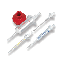 Dispenser Tip Starter Pack with 5 RV-Pette PRO Non-Sterile Tips of Each Volume, 1 of Each Adapter (25 mL and 50 mL), and 1 Dosage Card