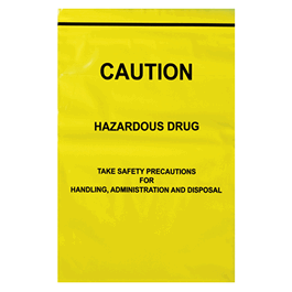 Caution Hazardous Drug Bags, 4 x 6 in.