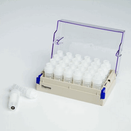 Thermo Scientific Nunc Low Profile 5 mL Externally-Threaded Universal Tubes with 2D Barcode, Sterile, 10 racks of 24 tubes