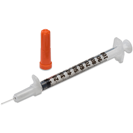 Covidien 3/10 mL Insulin Safety Syringe, 30G x 5/16 in. Permanent Needle, Sterile, 50/bx, 10 bx/cs