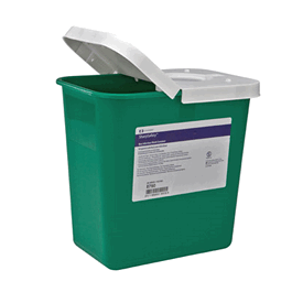 Covidien 8 gal. SharpSafety Non-Infectious Waste Container, Green