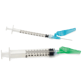 Covidien Monoject Safety Needle/Syringe Combo, 3 mL, 23G x 1 in., 100/bx, 12 bx/cs