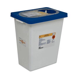 Covidien 8 gal. SharpSafety Waste Container, Sliding Lid and Absorbent Pad