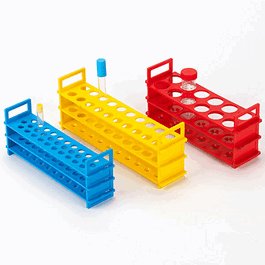 Tube Stand, Reinforced PP, 25mm, 18-Place, Blue