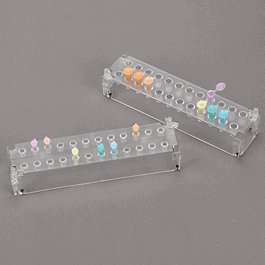 Rack for 0.5mL Microcentrifuge Tubes, Stackable, Polycarbonate (PC), 24-Place, Blue