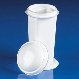 Coplin Microscope Slide Staining Jar, 5-10 Place, PP, White, Screw Cap, 12/Unit