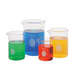 DWK Life Sciences (Kimble) KIMAX Heavy Duty Beaker Starter Pack of 4 (ONE EACH of 250 mL, 400 mL, 600 mL, and 1000 mL)