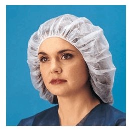 Bouffant Cap, 24 in., Polypropylene, Red