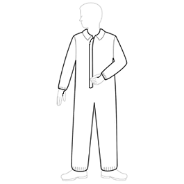 Microporous Coveralls, Elastic Wrists/Ankles/Thumb-Loop, 3 Velcro Storm Flap Closure, Double Zipper, Anti-Static, L, 1/bg, Double Case Liner