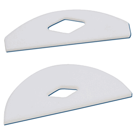 Dynalon Stirrer Blades, PTFE Plain End, 75 mm Wide