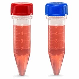 Diamond Midi Centrifuge Tube, 5.0mL, PP, Assembled Blue Screw Cap, Graduated, STERILE, 25/Rack, 20 Racks/Unit