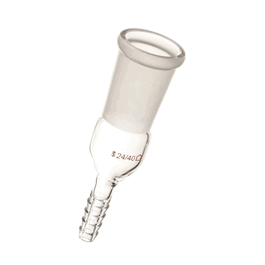 DWK Life Sciences (Kimble) Outer Joint Hose Inlet Adapter, 24/40 ST Joint, fits 3/8 in. Tubing I.D.