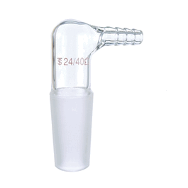 DWK Life Sciences (Kimble) 90 degree Hose Inlet Adapter, 24/40 ST Joint, fits 3/8 in. I.D. tubing