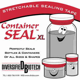 Diversified Biotech ContainerSEAL XL, White, 1 in x 108 ft.