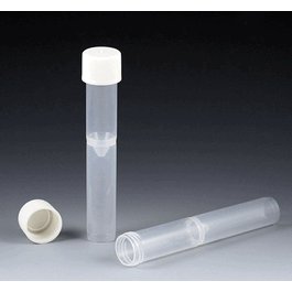 Tube, False Bottom, 16 x 97 mm (5 mL), with Threads, PP, Natural