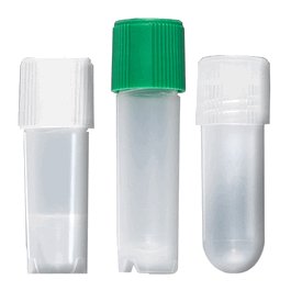 Sample Tube, 3 mL, External Threads, PP, Round Bottom, Self-Standing