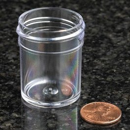 Jar, Wide Mouth, 480 mL (16 oz), PS, 89 mm Opening, 3 1/8 x 4 in. (Screw Cap Packaged Separately)