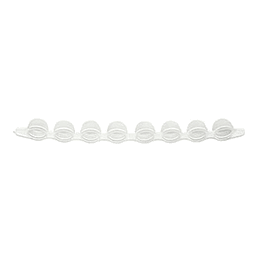 Cap Strip, PP, Natural, 8 Caps/Strip (For use with Globe Microtitier Tubes)