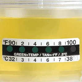 Thermometer Strips, Graduated in both Fahrenheit (90-100 degree ) and Celsius (32-38 degree ), 500/PK