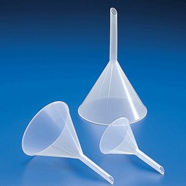 Funnel, Analytical, PP, 100 mL, 81 mm, 80 mm Top Diameter, PK/2