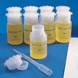 Bottle with Screwcap, Wide Mouth, Round, Graduated, LDPE (Cap: PP), 100 mL, PK/100
