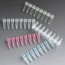 Globe 8-PCR Reaction Tube Strip, 0.2 mL, Thin Wall, PP, Natural